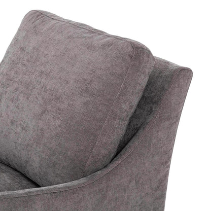 Sabine Slipcover Swivel Chair - smoke - close up of back cushion