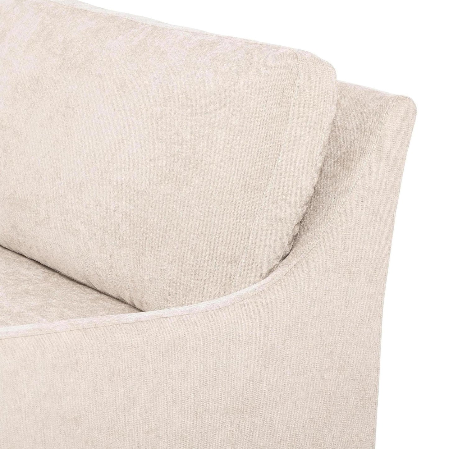 Sabine Slipcover Sofa - shell - close up of top corner of sofa