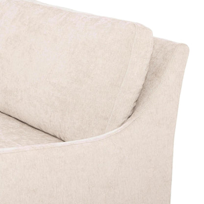 Sabine Slipcover Sofa - shell - close up of top corner of sofa
