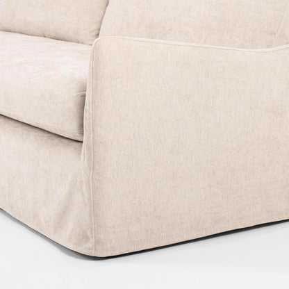 Sabine Slipcover Sofa - shell - close up of arm of sofa