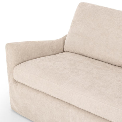 Sabine Slipcover Sofa - shell - close up of sofa seat