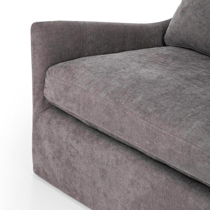 Sabine Slipcover Sofa - smoke - close up of seat cushion