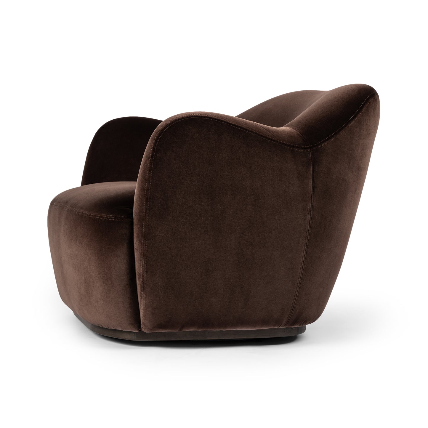Surrey Cocoa Velvet Caesar Swivel Chair