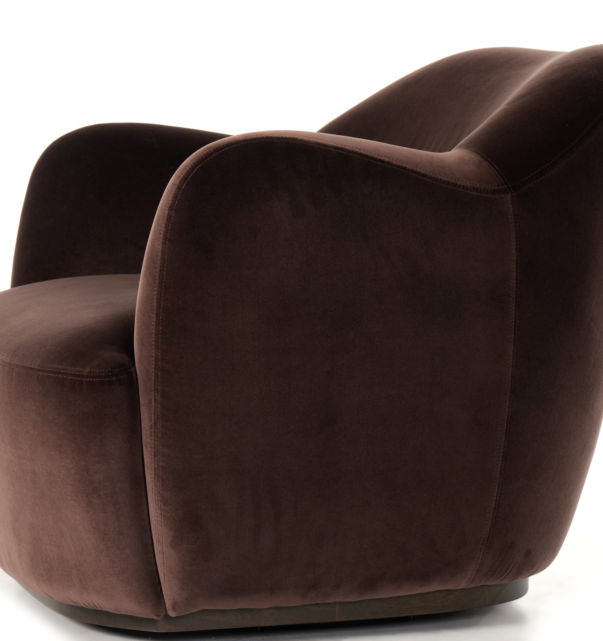 Surrey Cocoa Velvet Caesar Swivel Chair