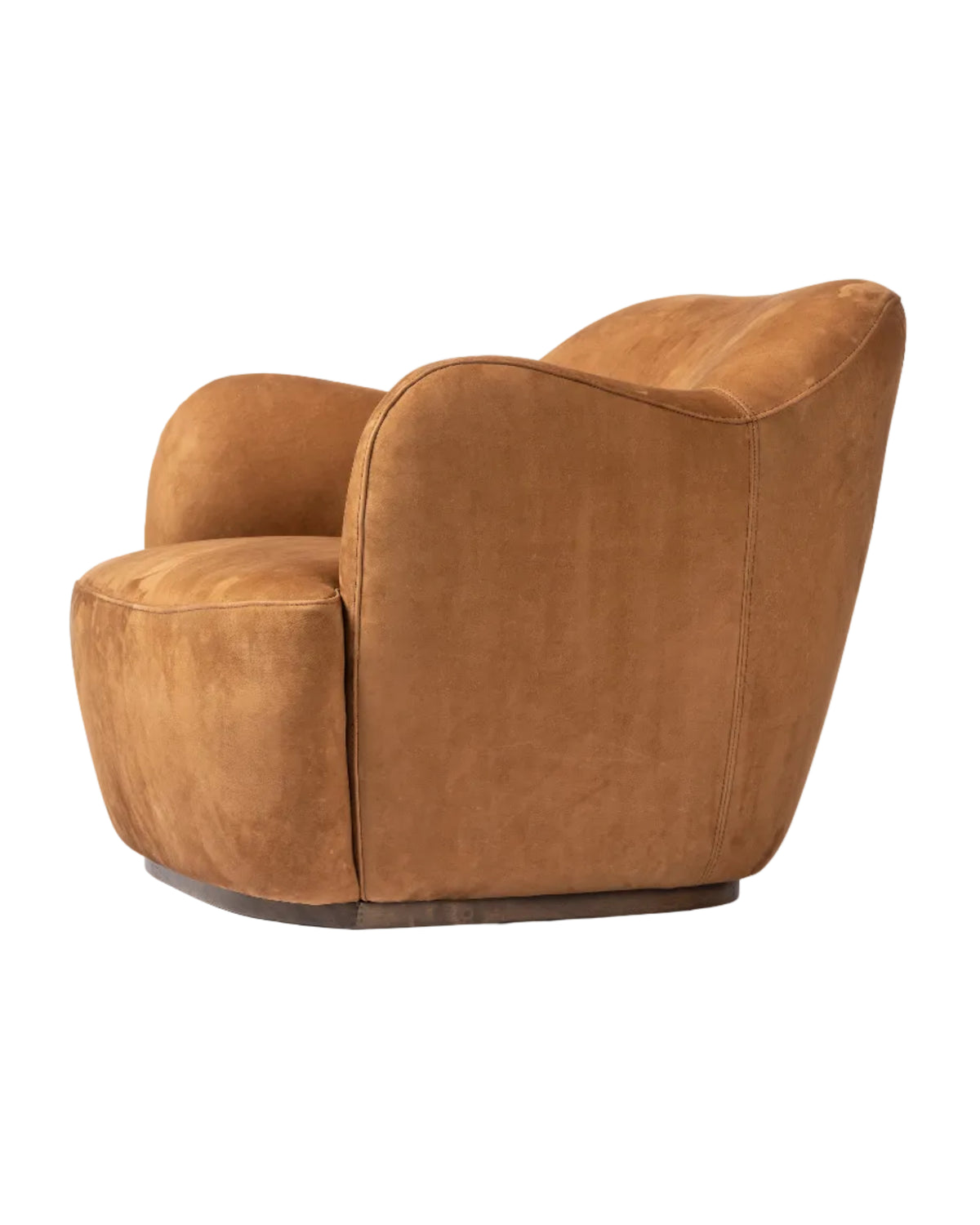 Nubuck Cognac Caesar Swivel Chair