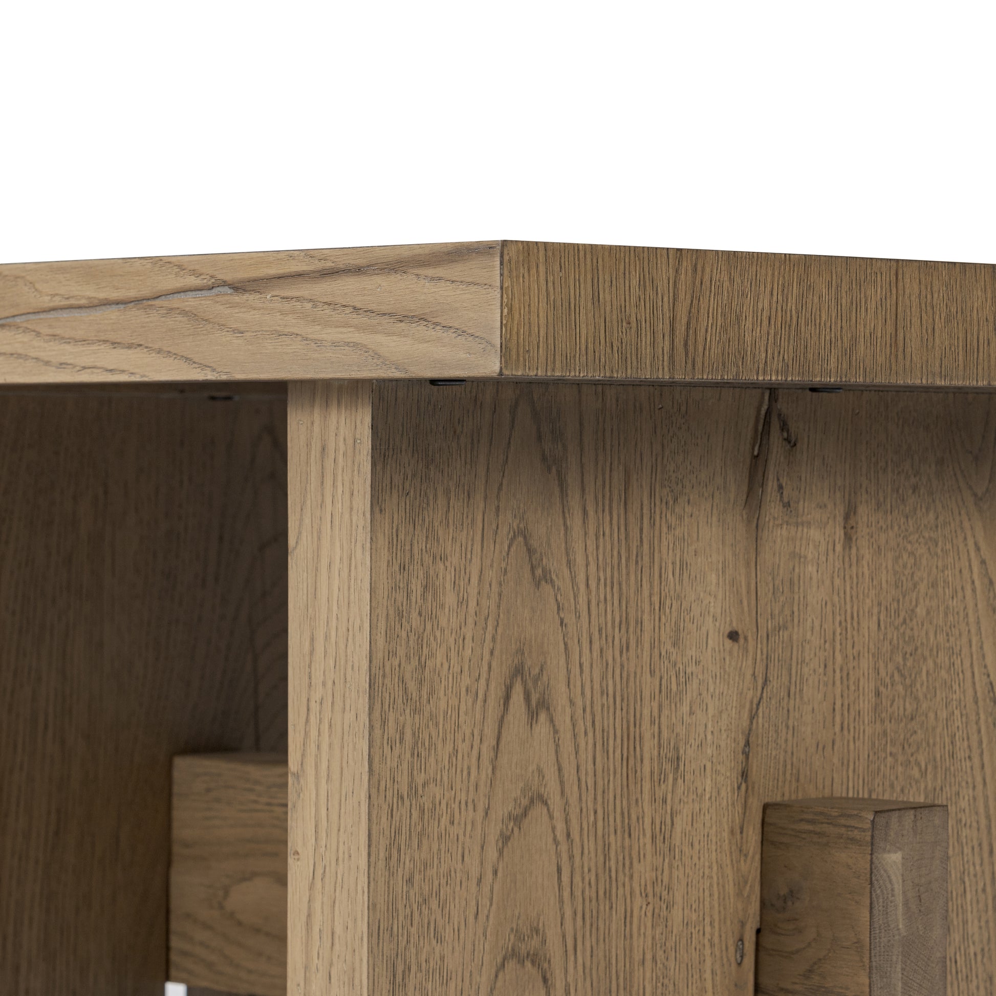 Light Oak Edison End Table corner up close