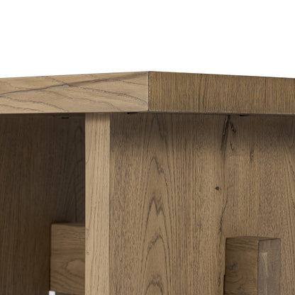 Light Oak Edison End Table corner up close