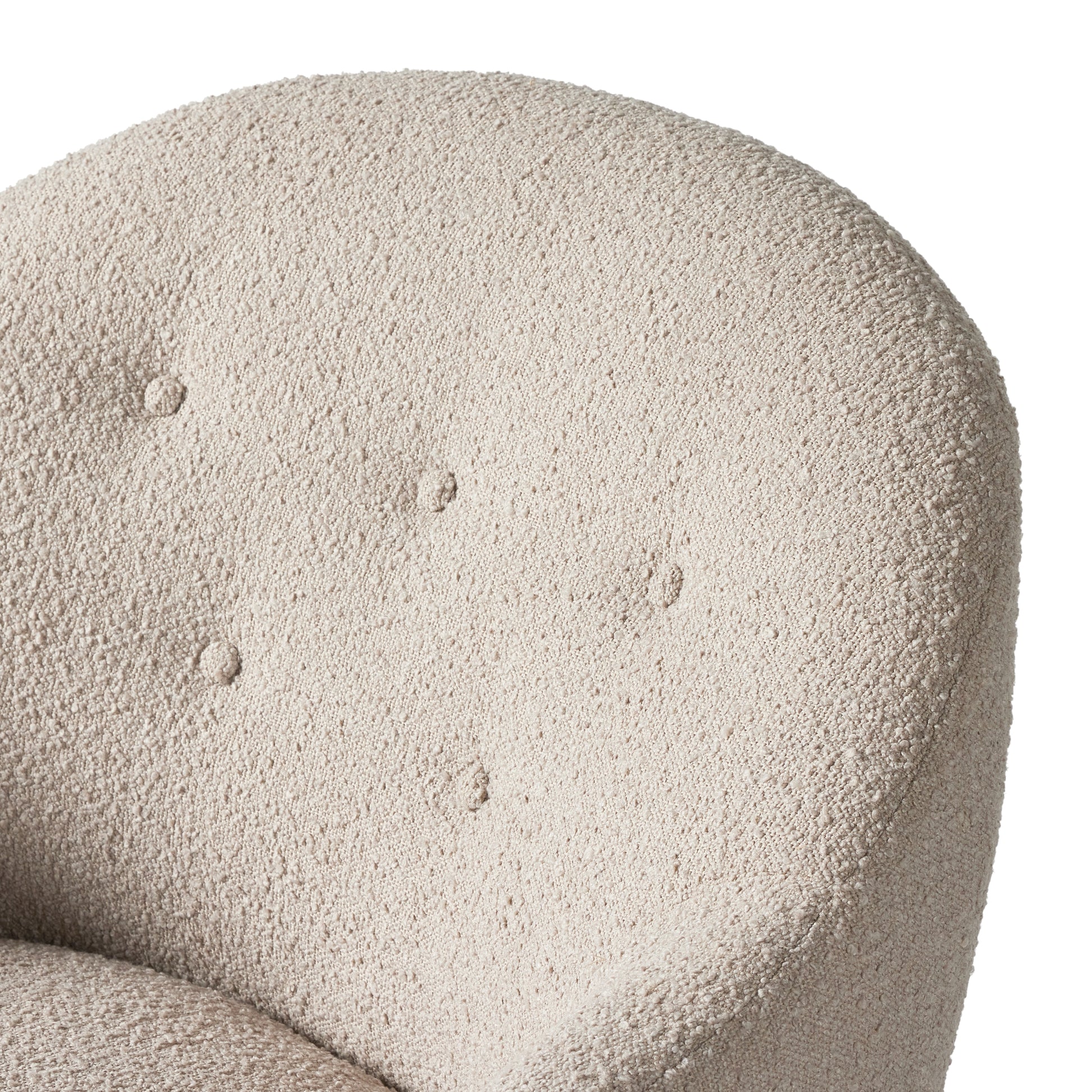 Marley Chair in Sand Color seatback close up