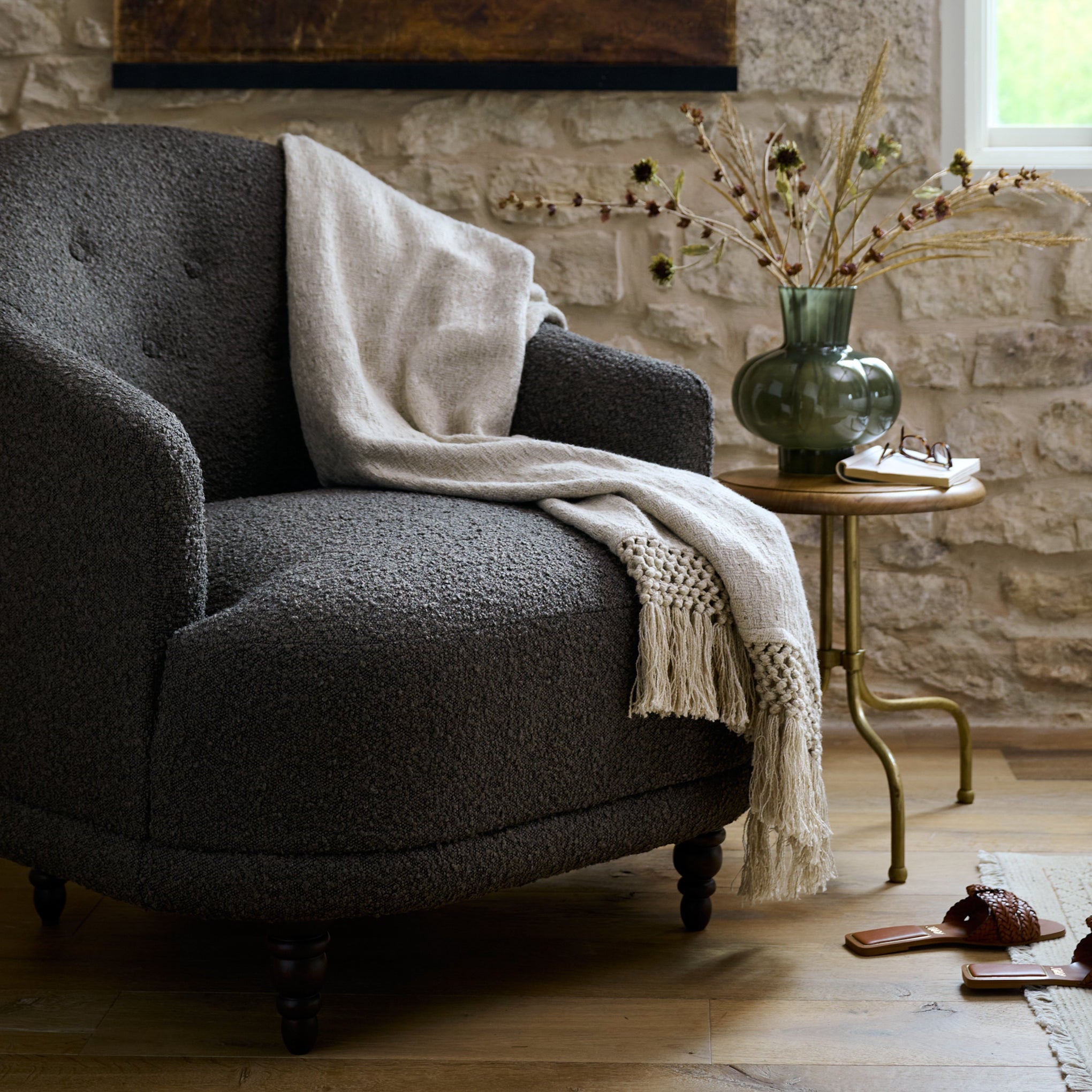 Marley Chair in Mink in a room