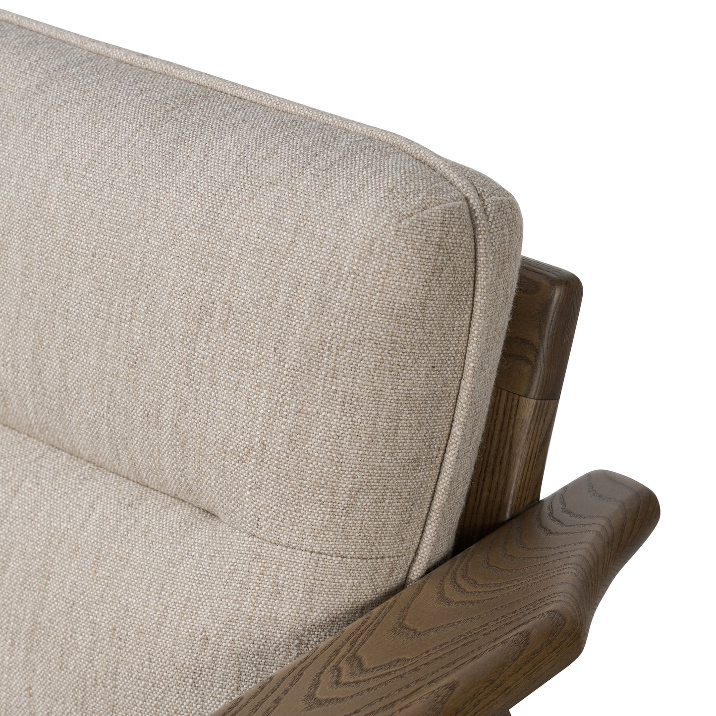 Alcala Wheat Davie Chair arm and back up close