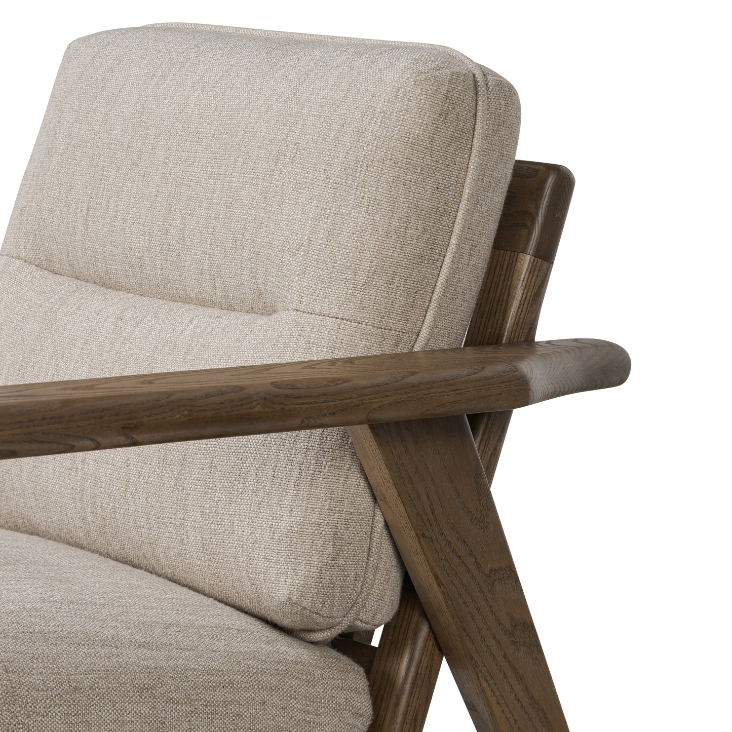 Alcala Wheat Davie Chair back and arm up close