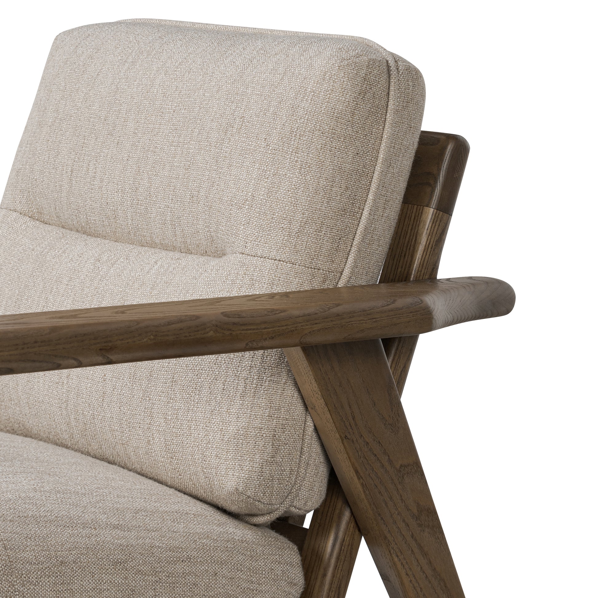 Alcala Wheat Davie Chair back and arm up close