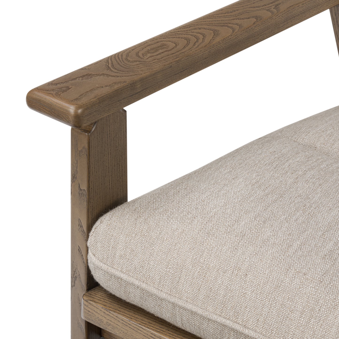 Alcala Wheat Davie Chair seat and arm up close