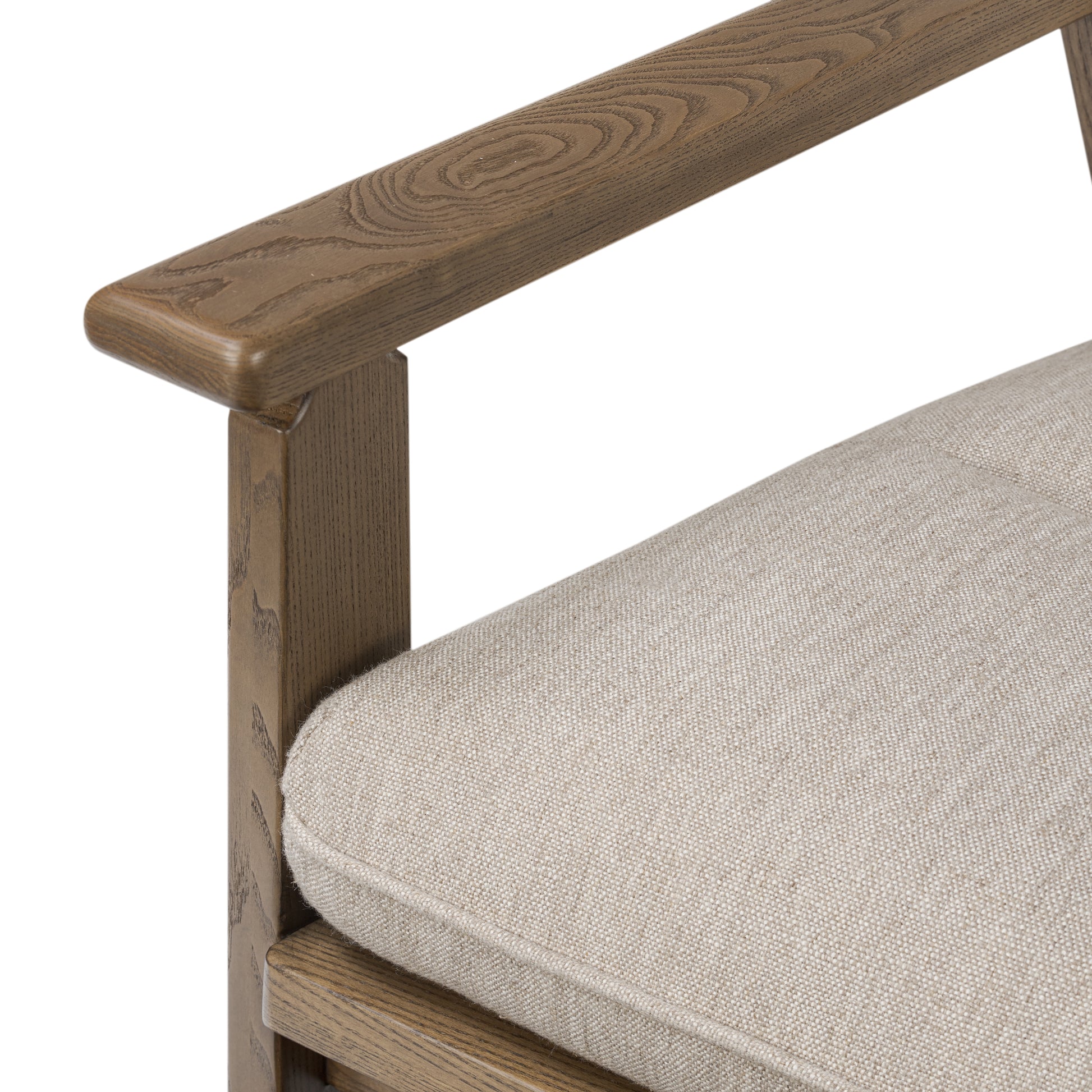 Alcala Wheat Davie Chair seat and arm up close