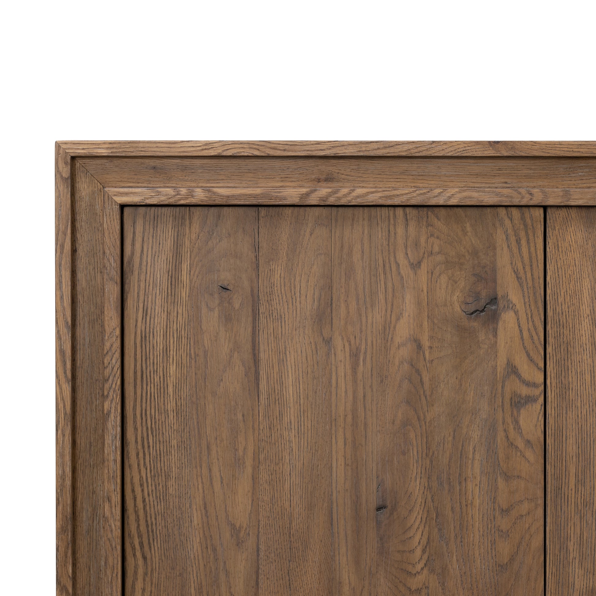River Media Console corner details up close
