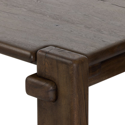 Grey Reclaimed French Oak angled close up top of leg view
