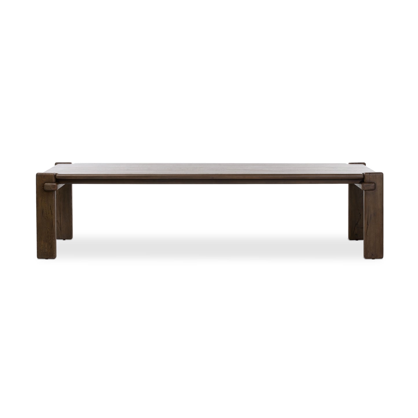 Brady Dining Table in Grey Reclaimed French Oak front view
