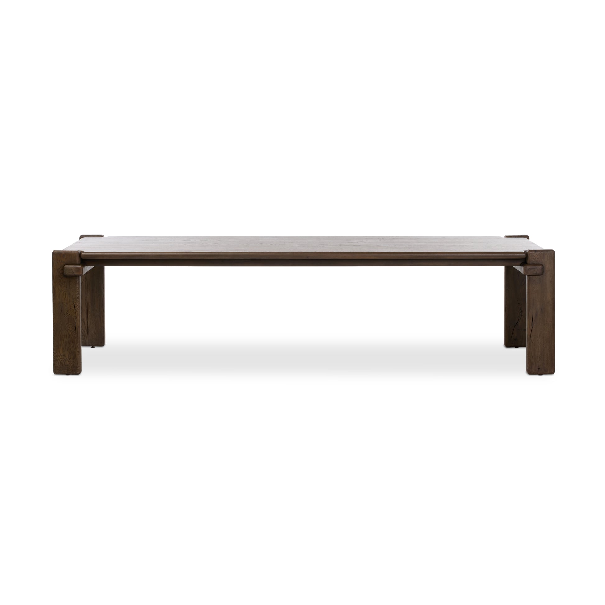 Brady Dining Table in Grey Reclaimed French Oak front view