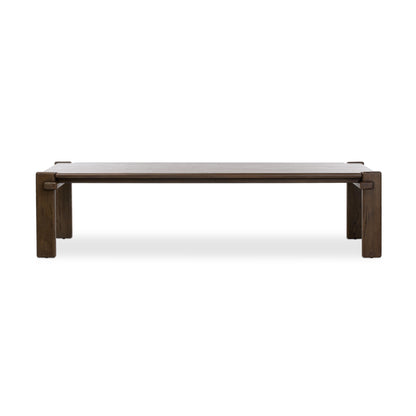 Brady Dining Table in Grey Reclaimed French Oak front view