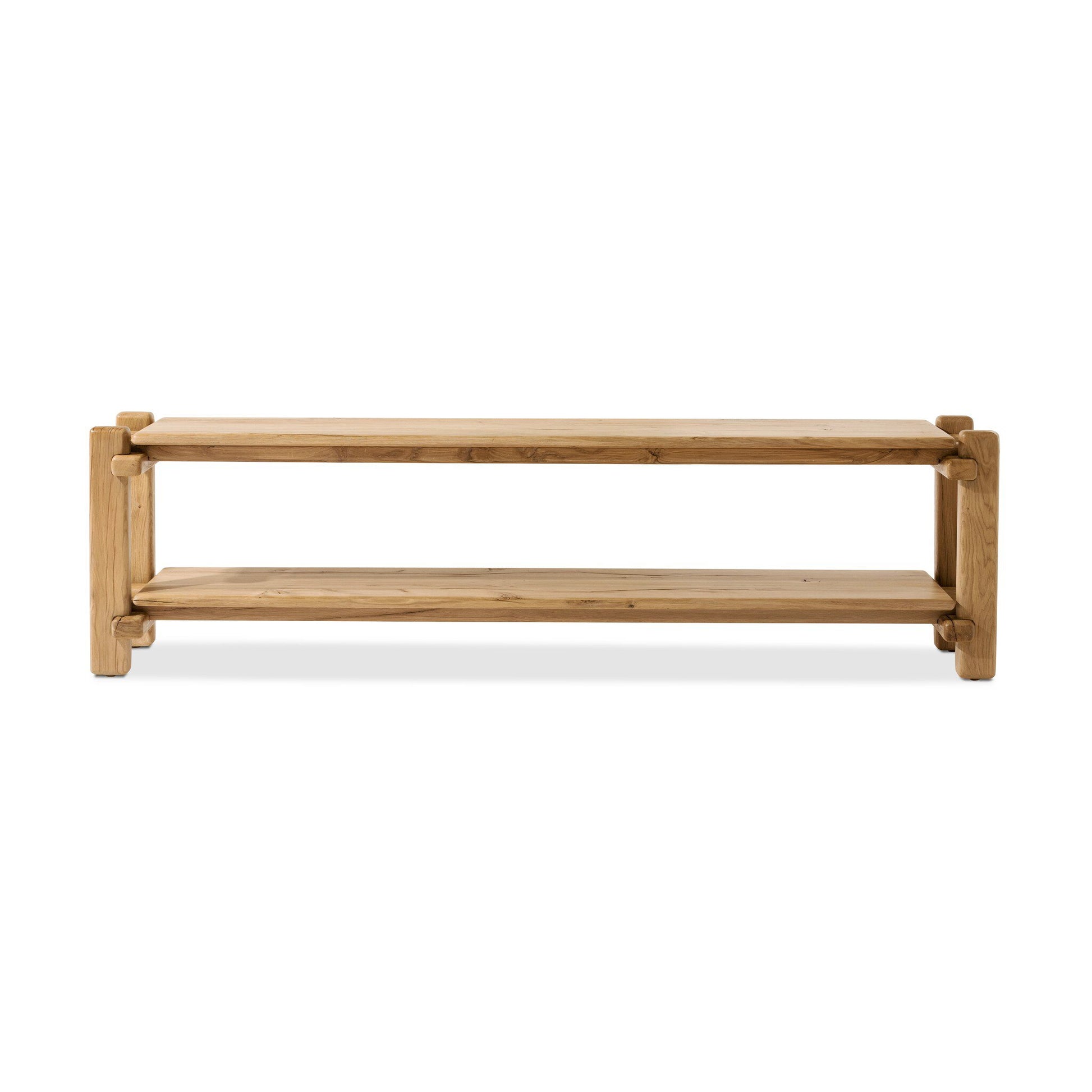 Brady Low Console Table in Natural Reclaimed French Oak