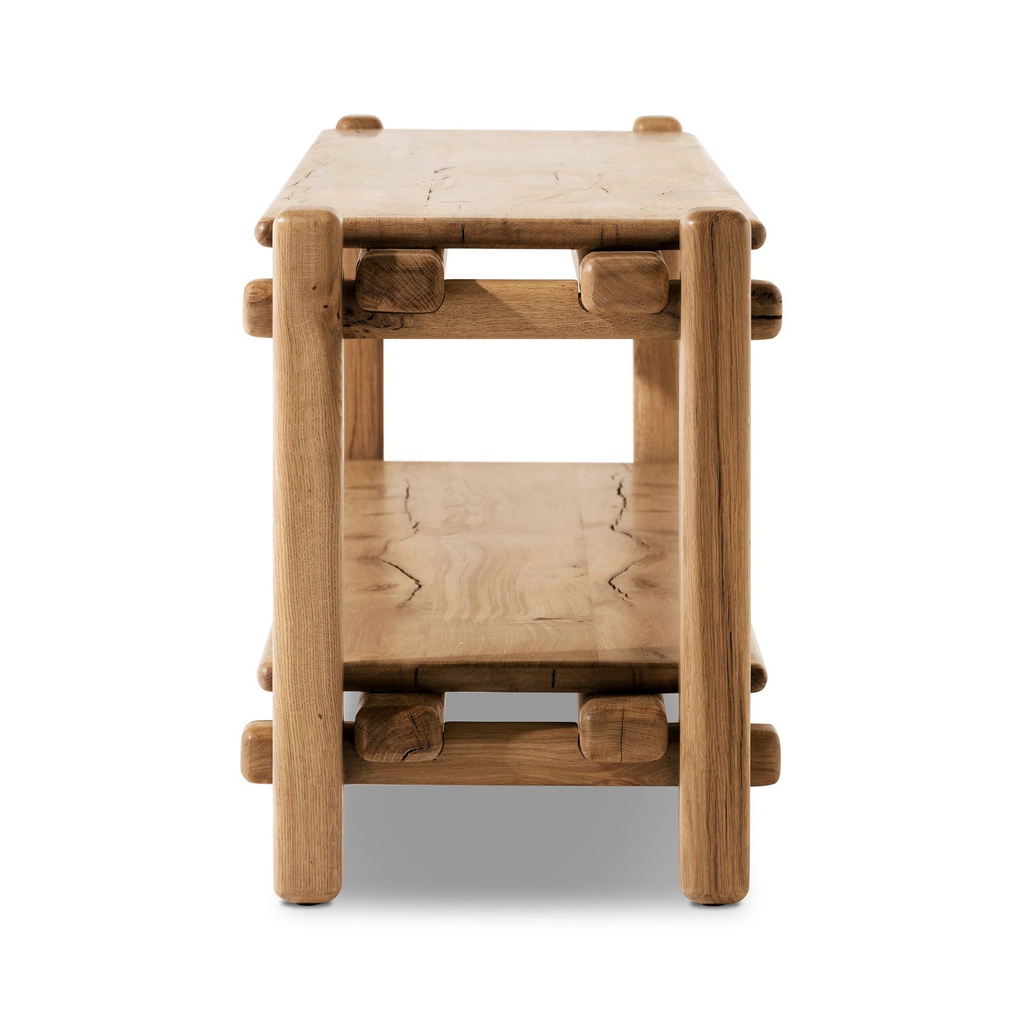 Natural Reclaimed French Oak side profile view