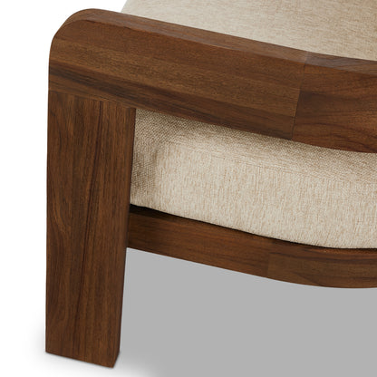 Caspian Outdoor Chair close up view of armrest 