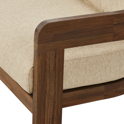 Caspian Outdoor Sofa close up view of armrest