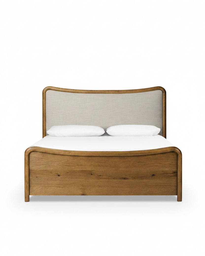 Kennie Bed in Hockney Linen front view