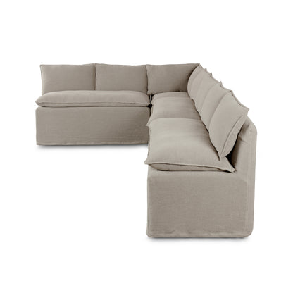 131" Erica Slipcover Dining Banquette