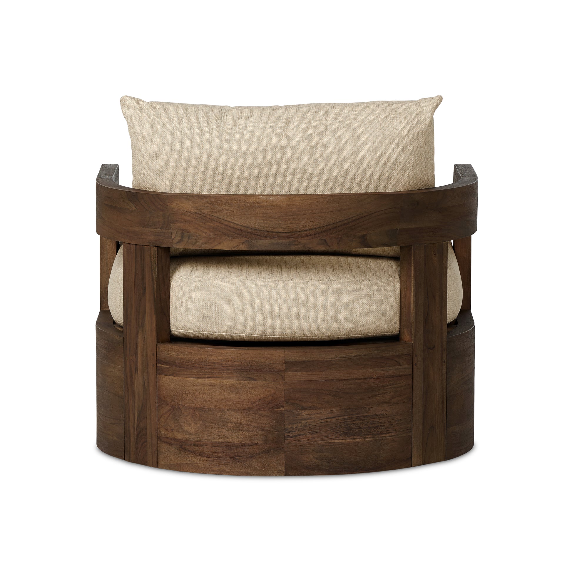 Caspian Outdoor Swivel Chair back view