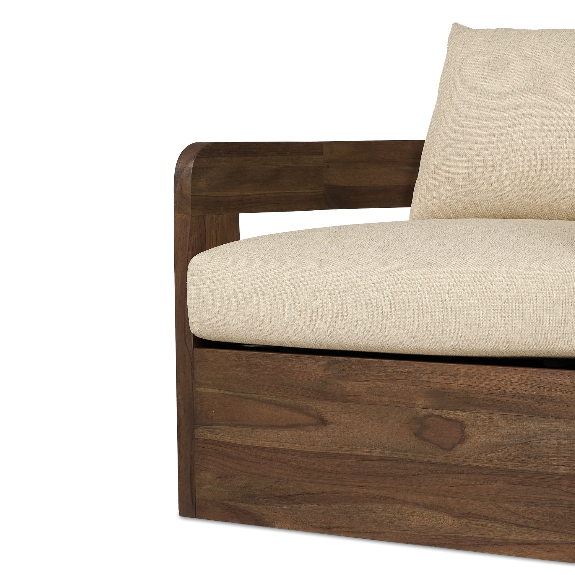 Caspian Outdoor Swivel Chair bottom of chair close up view