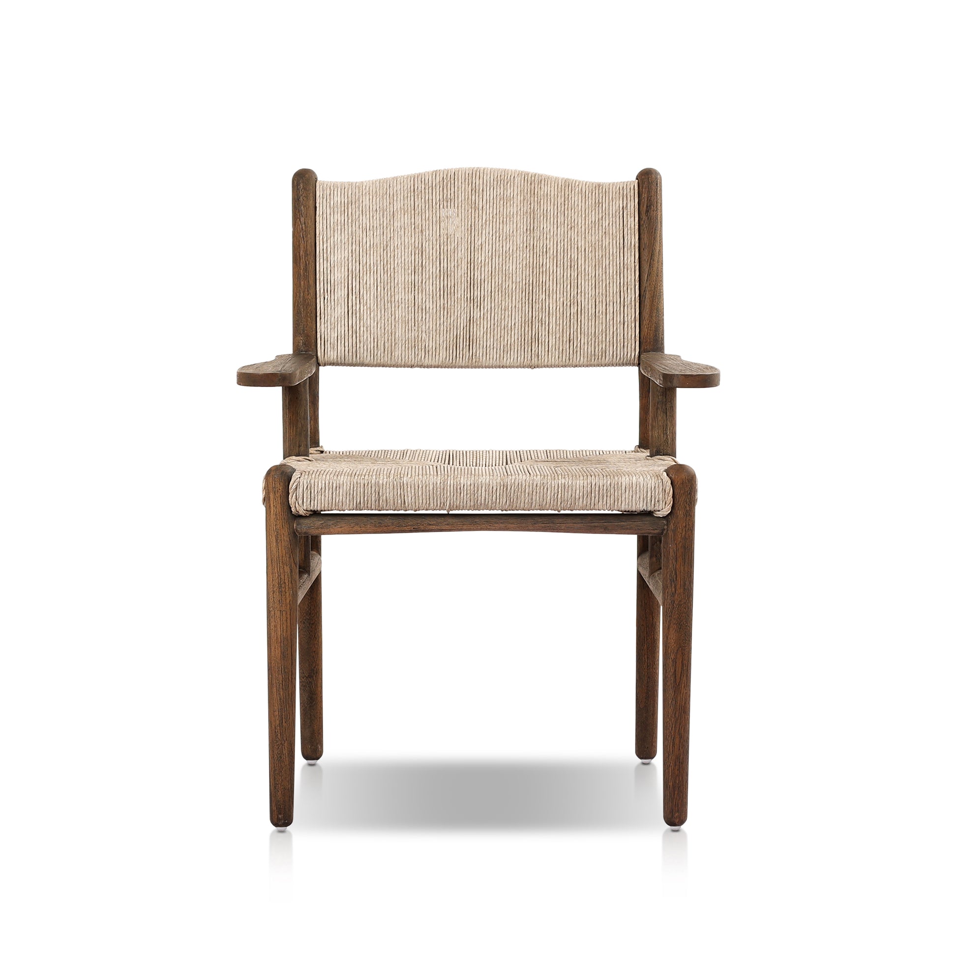 Maris Outdoor Dining Armchair in Stained Saddle Brown