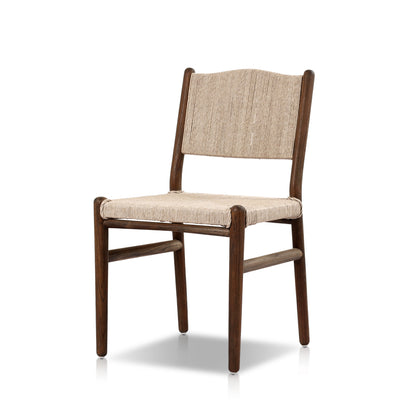 Maris Outdoor Dining Chair in Stained  Saddle Brown angled view