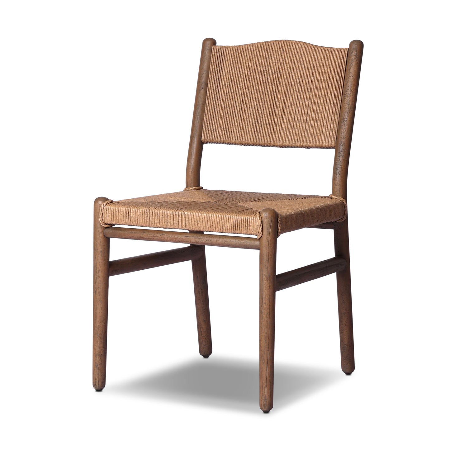 Maris Outdoor Dining Chair in Stained  Toasted Brown angled view