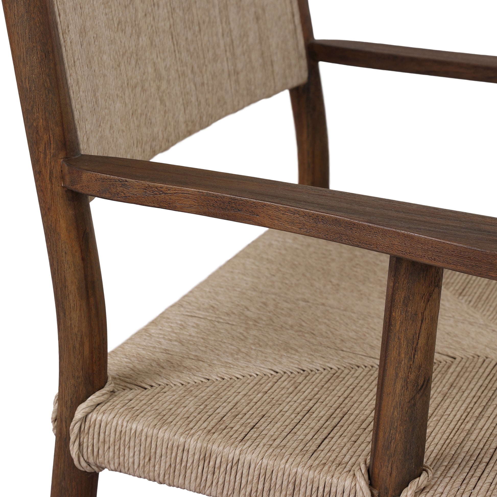 Maris Outdoor Chair (No Cushion) close up armrest side view