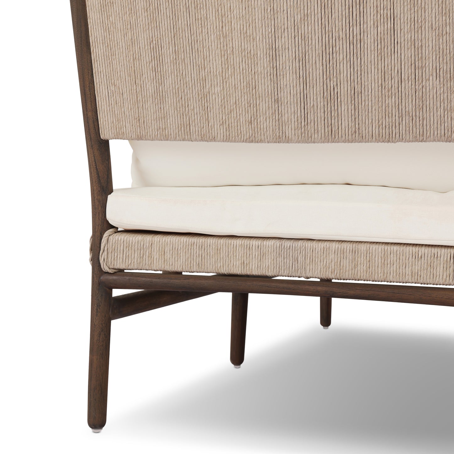 Maris Outdoor Chaise (Cushion) angled close up view back of chaise