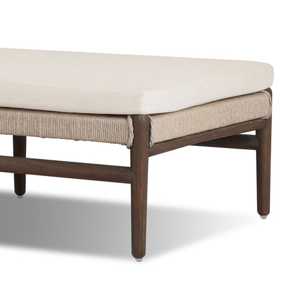 Maris Outdoor Chaise (Cushion) close up angled view of front of chaise