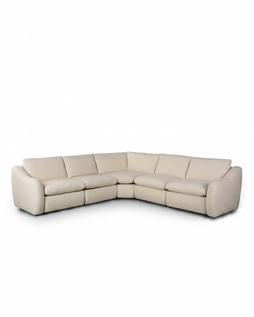Antigo Natural Chase Power Reclining 5-Piece Sectional