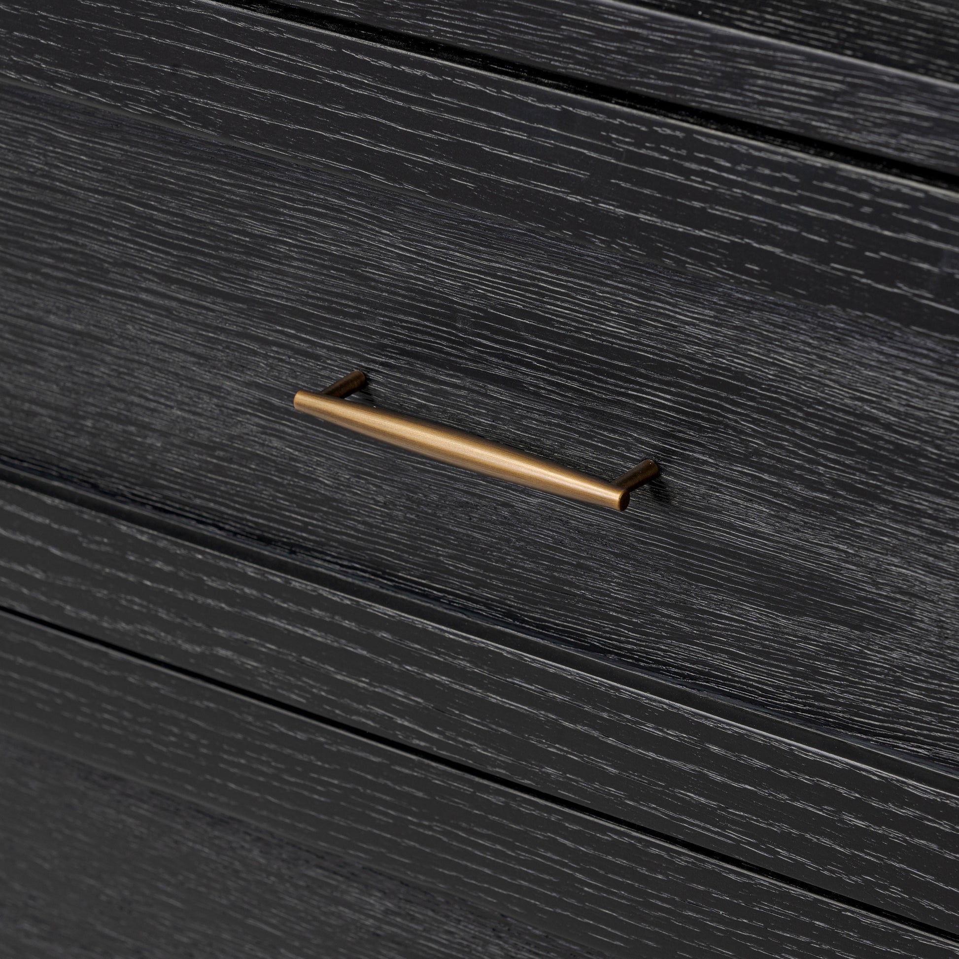 Belmont 6 Drawer Dresser hardware up close