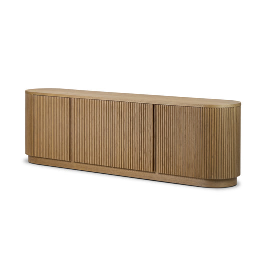 Delphine Media Console in Desert Oak