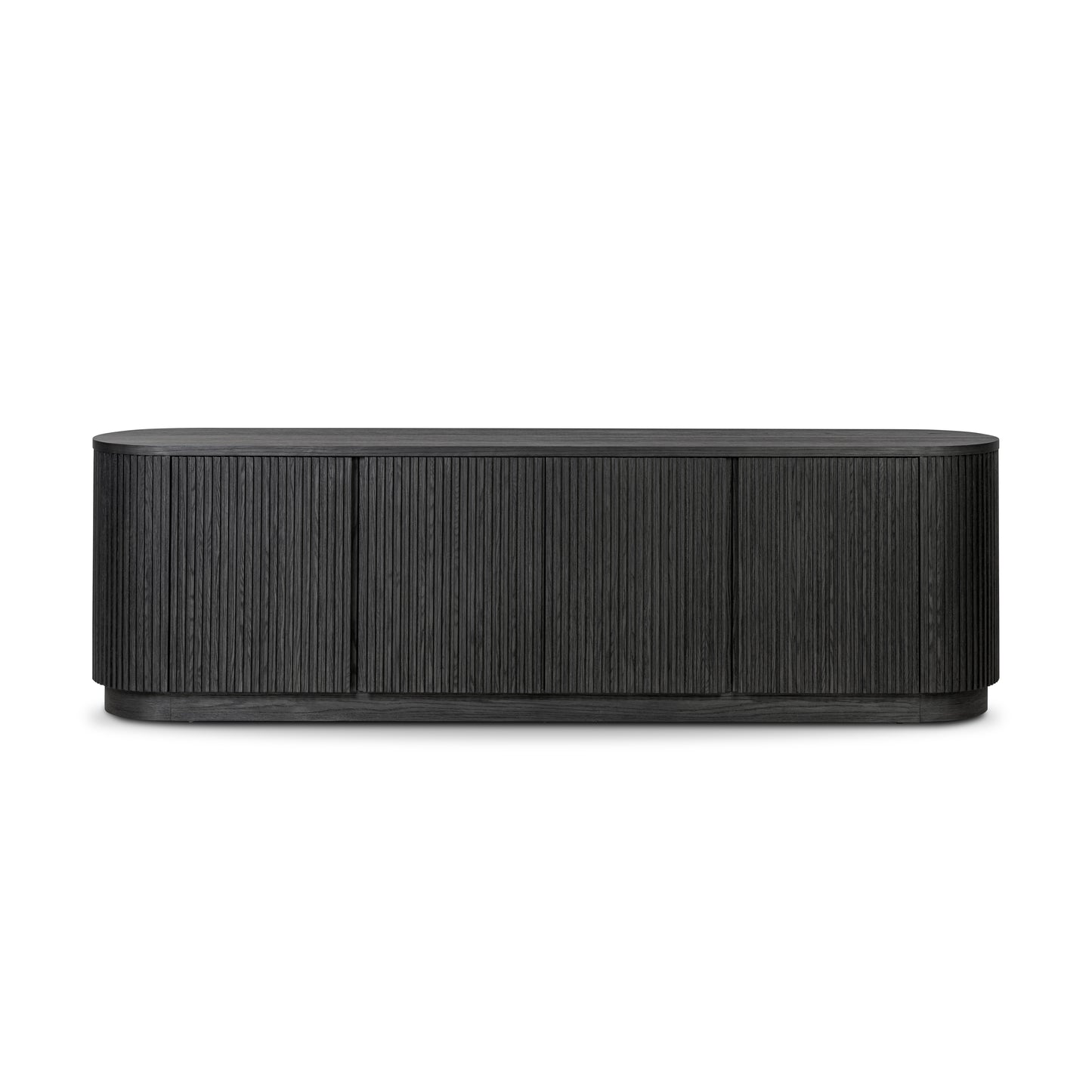 Delphine Media Console in Cerused Black Oak front view