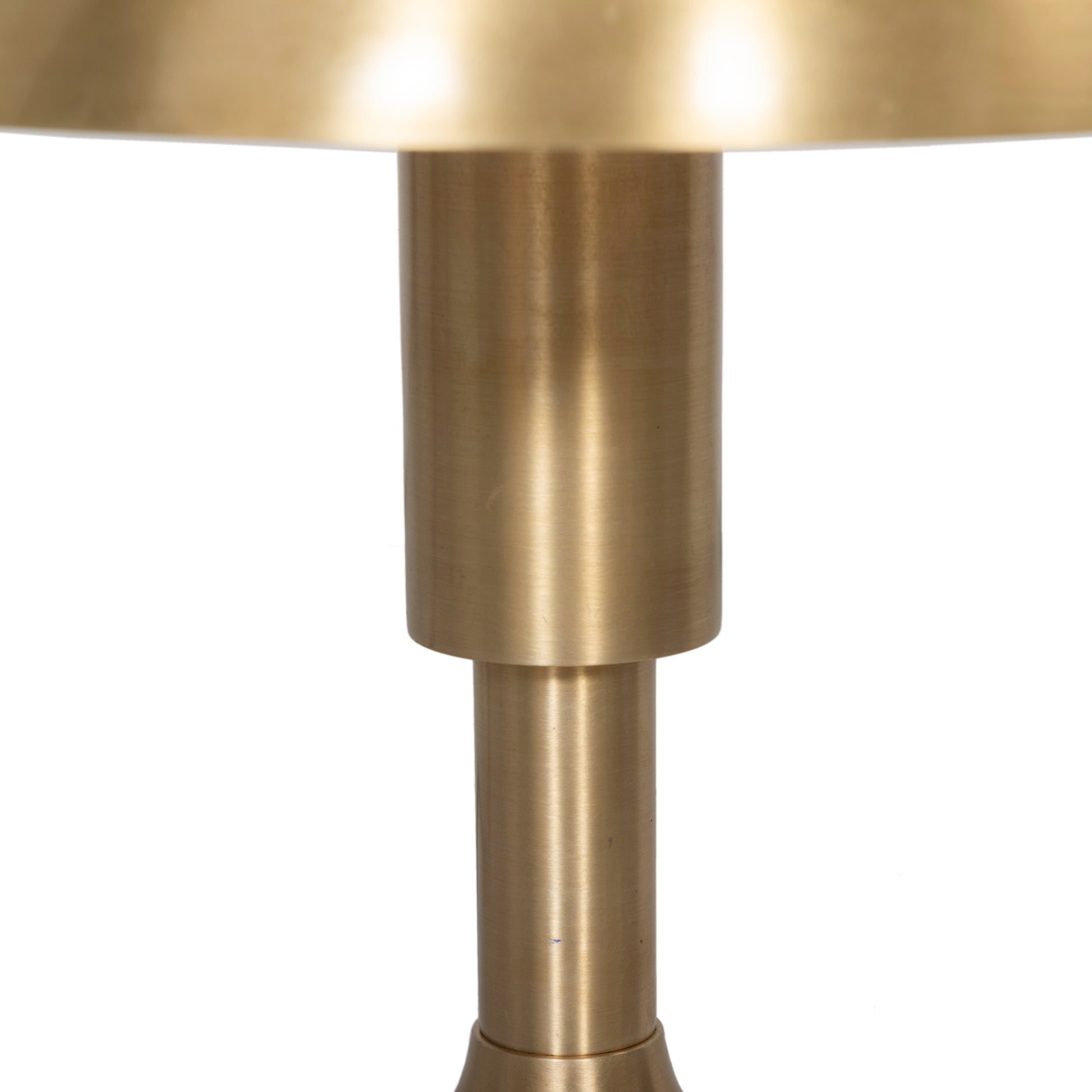 Sid Brass Table Lamp close up view of lamp stand