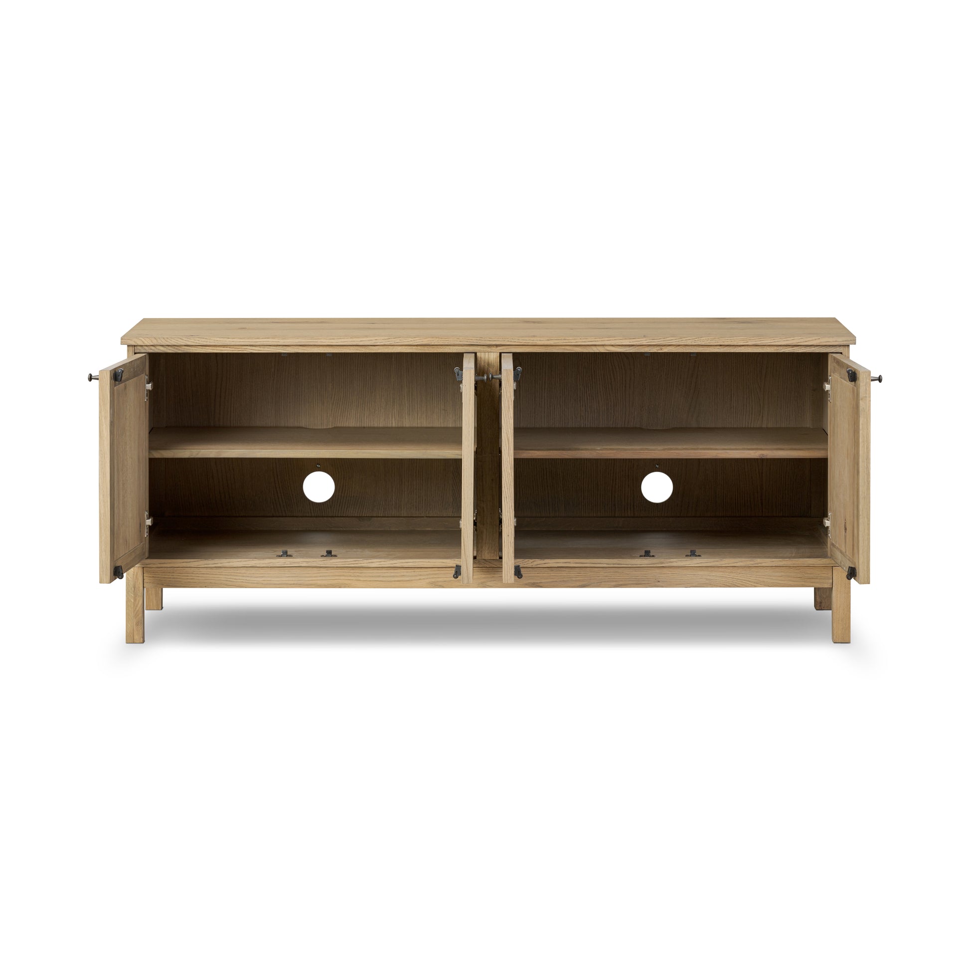 Cara Media Console shown with doors open