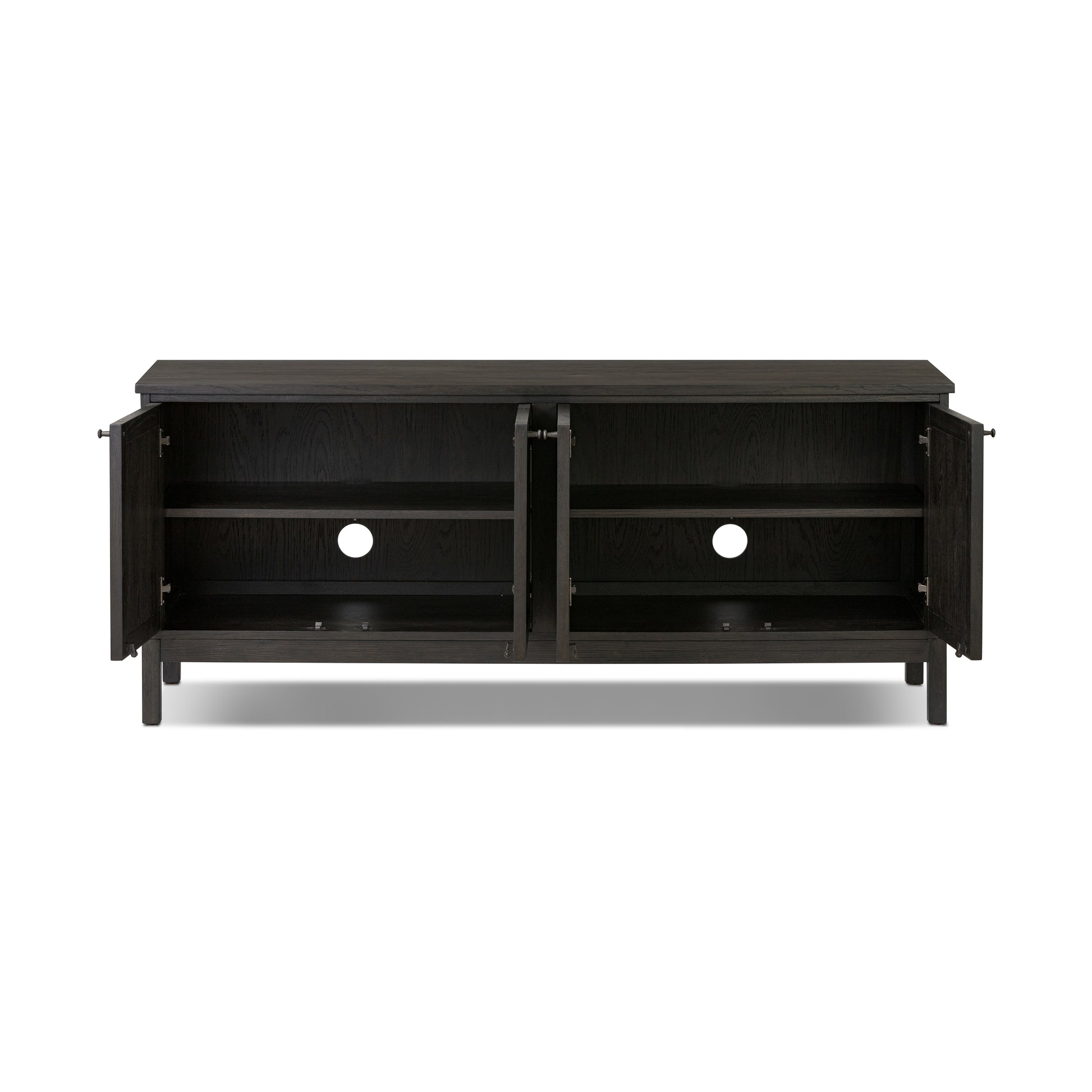 Cara Media Console shown with doors open