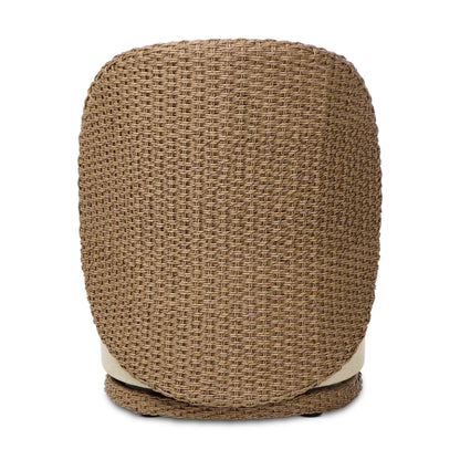 Woven Faux Dark Hyacinth back view