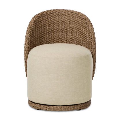 Randie Outdoor Dining Chair in Woven Faux Dark Hyacinth