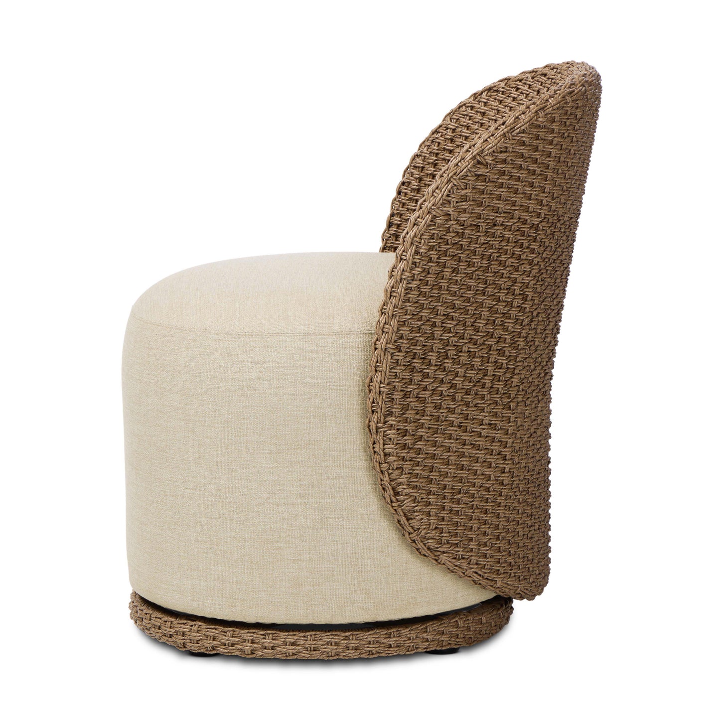 Woven Faux Dark Hyacinth side profile view