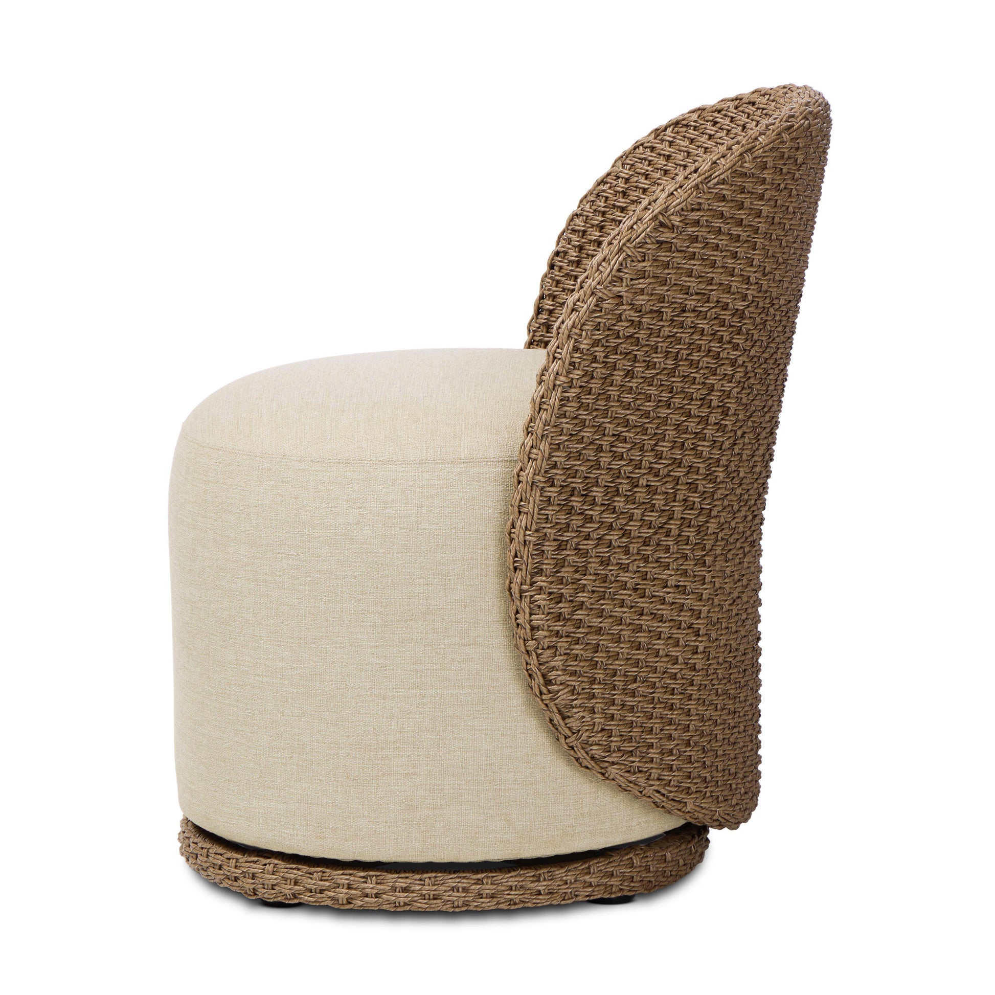 Woven Faux Dark Hyacinth side profile view