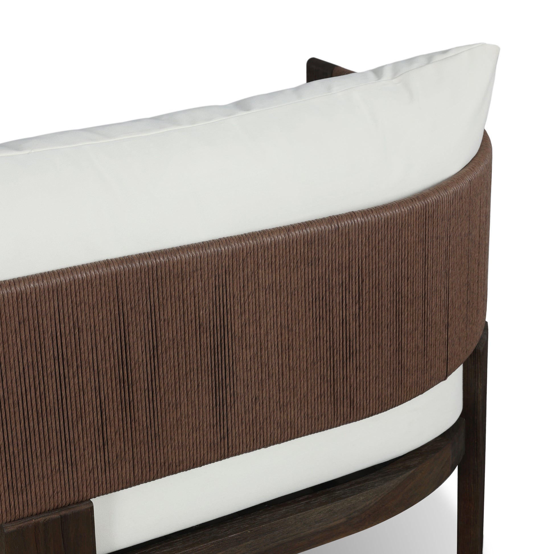 Adrian Outdoor Sofa back angled close up view