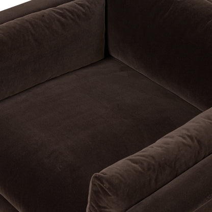 Surrey Cocoa angled top of chair seat